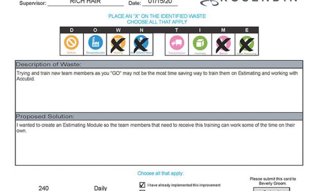 Continuous Improvement Idea – Estimating Module