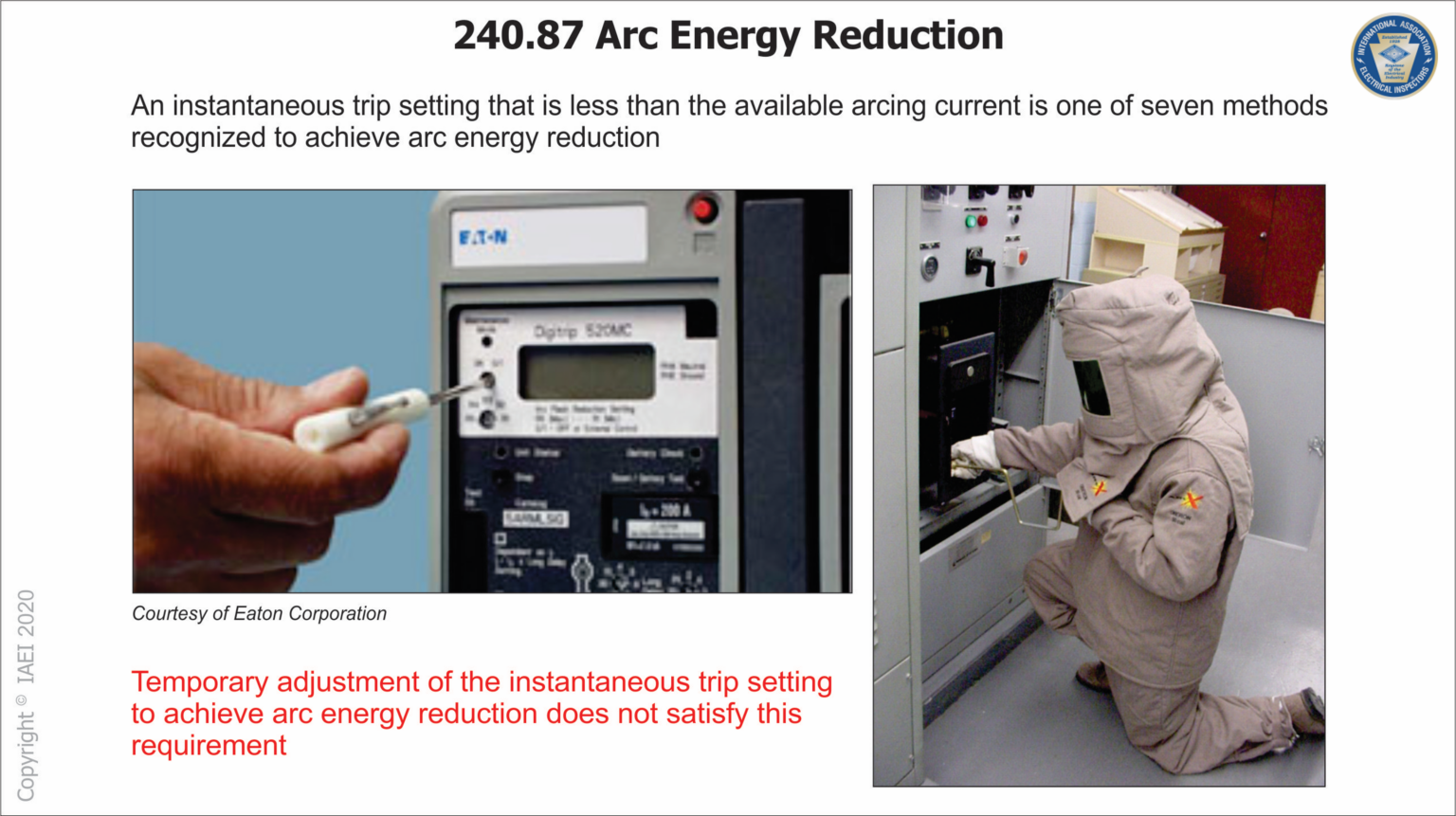 Code Corner 2020 NEC Update 240.87(B): Arc Energy Reduction | Rosendin ...